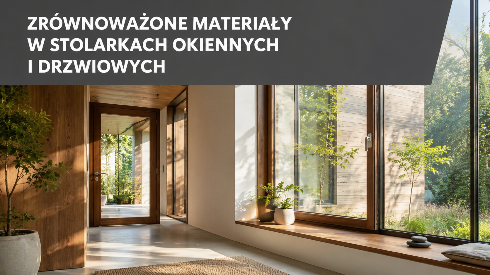 Zrównoważona stolarka okienna i drzwiowa w nowoczesnym domu