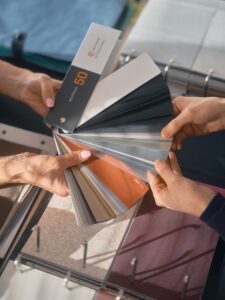 Próbnik kolorów lameli aluminiowych ANWIS